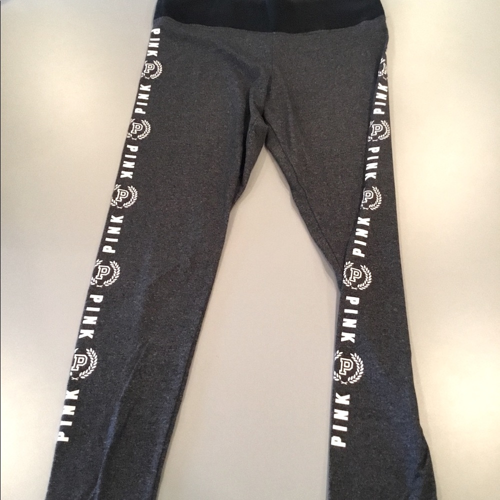 NWOT Dark Grey & White Logo Stripes Down Sides
